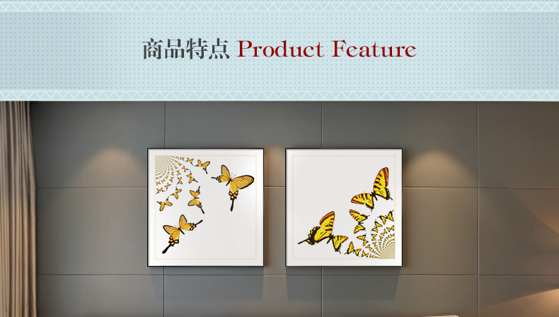 現(xiàn)代輕奢簡(jiǎn)歐動(dòng)物裝飾畫 餐廳蝴蝶標(biāo)本鋁合金框晶瓷畫 純手繪油畫 蝶舞